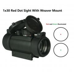 DB TAC 1x30 Dot Sight, Red and Green Illumated With Picatinny/Weaver Ring Mount