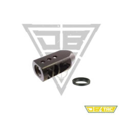 DB TAC 49/64x20 TPI Thread Tanker Style Muzzle Brake for .50 Beowulf – Steel Recoil Reduction Compensator