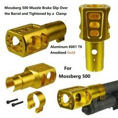 DB TAC Gold Color Aluminum Reduce Recoil Muzzle Brake For Tactical Mossberg 500 12GA