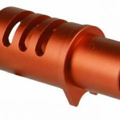 DB TAC Muzzle Brake For 1911 .45 ACP .38 and 9mm, Round Tube Style Anodized Red Color