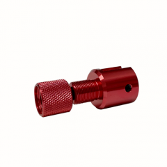 DB TAC 1/2x28 TPI Thread Muzzle Adapter With Thread Protector For Ruger .22 Single Action Revolver Red Color