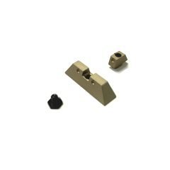 DB TAC Aluminum Tan Front and Rear Sight 6.5 mm for GLOCK 17, 19, 22, 23, 24, 26, 27, 31, 34, 35