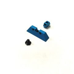 DB TAC Aluminum Blue Front and Rear Sight 6.5 mm Black Dot for GLOCK 17, 19, 22, 23, 24, 26, 27, 31, 34, 35
