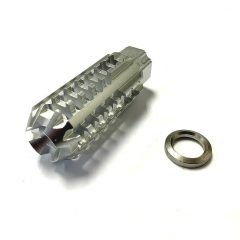 DB TAC Silver Color Aluminum Skeleton Compensator 1/2x28 TPI Thread For Ruger 1022 10/22 .22LR