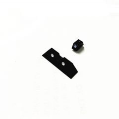 DB TAC Aluminum Black Front and Rear Sight 6.5 mm White Dot for GLOCK 17, 19, 22, 23, 24, 26, 27, 31, 34, 35