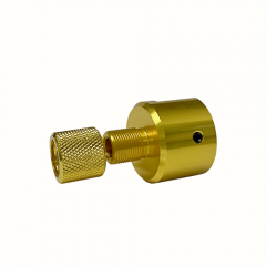 DB TAC 1/2x28 TPI Thread Muzzle Brake Adapter With Thread Protector For Ruger .22 Mark I Bull Barrel Gold Color