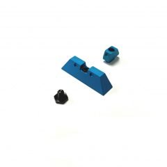 DB TAC Aluminum Blue Front and Rear Sight 6.5 mm for GLOCK 17, 19, 22, 23, 24, 26, 27, 31, 34, 35