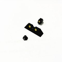 DB TAC Aluminum Black Front and Rear Sight 6.5 mm Gold Dot for GLOCK 17, 19, 22, 23, 24, 26, 27, 31, 34, 35
