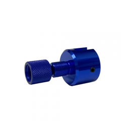 DB TAC 1/2x28 TPI Thread Muzzle Brake Adapter With Thread Protector For Ruger .22 Mark I Bull Barrel Blue Color