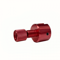 DB TAC 1/2x28 TPI Thread Muzzle Brake Adapter With Thread Protector For Ruger .22 Mark I Bull Barrel Red Color