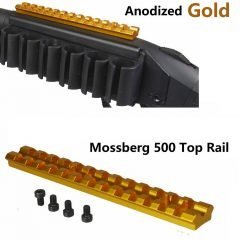 DB TAC Aluminum Gold Color Scope Sight Top Picatinny/Weaver Rail Mount For Mossberg 500 590