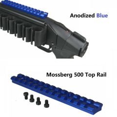 DB TAC Aluminum Blue Color Scope Sight Top Picatinny/Weaver Rail Mount For Mossberg 500 590