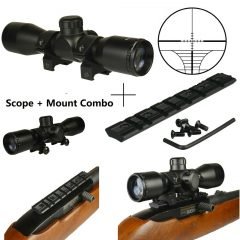 DB TAC For Ruger 1022 Scope Rangefinder 4x32 Compact Scope, 1" Tube Rings Weaver/Picatinny Rail Fits Ruger 10/22