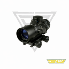 DB TAC 3X30 Compact Prism Scope, Red/Blue/Geen Illuminated Horseshoe Etched Glass