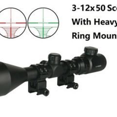 DB TAC 3-12X50 Scope Red and Green Illuminated Rangefinder With Weaver Ring Mount
