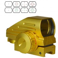 DB TAC Gold Color Heavy Duty CQB Red Dot Sight Red and Green llumination With 4 Reticle For Picatinny/Weaver