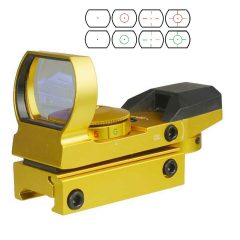 DB TAC Gold Color Holographic Reflex Both Red and Green & 4 Reticals for Picatinny/Weaver