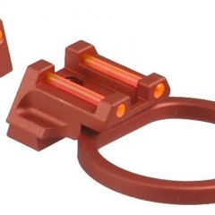 DB TAC High Profile 10 mm Aluminum Anodized Red Front And Rear Sight With Red Fiber Optic for GLOCK 17, 19, 22, 23, 24, 26, 27, 31, 34, 35, 42, 43, 43X