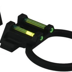 DB TAC High Profile 10 mm Aluminum Anodized Black Front And Rear Sight With Green Fiber Optic for GLOCK 17, 19, 22, 23, 24, 26, 27, 31, 34, 35, 42, 43, 43X