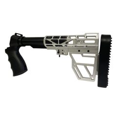 DB TAC Mil-Spec 6 Position Tube Silver Color Stock Combo For Mossberg 500 Maverlck 88 12 Gauge and 20 Gauge