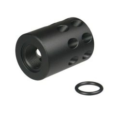 DB TAC Muzzle Brake Compensator Aluminum For .22 Ruger Mark IV 22/45 1/2x28 TPI Thread, Black Color