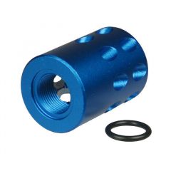 DB TAC Aluminum Muzzle Brake Compensator For .22 Ruger Mark IV 22/45 1/2x28 TPI Thread Blue Color