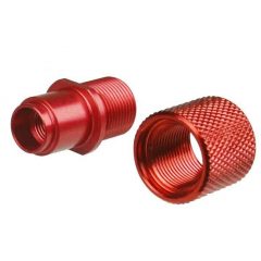 DB TAC M8x0.75 Thread to 1/2x28 TPI Thread Adapter With Thread Protector For Walther P22 S&W M&P22 Red Color