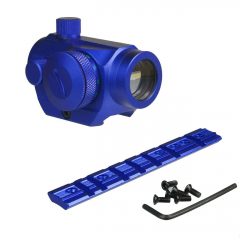 DB TAC Ruger 10/22 Scope Mount Red Green Dot Sight 4 MOA 1x Picatinny Dovetail Blue