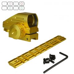 DB TAC Gold Color For Ruger 1022 Top Weaver Mount With Holographic Reflex Dot Sight 4 Adjustable Dot Combo