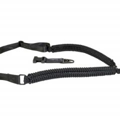 DB TAC Tactical Single Point Sling AR Clip Style, All Black Paracord