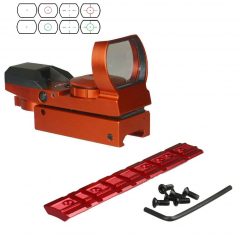 DB TAC Ruger 10/22 Scope Mount / Reflex Sight Combo Red Green 4 Reticle Picatinny Dovetail Red