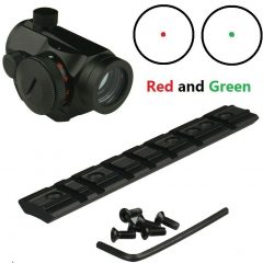 DB TAC Ruger 10/22 Scope Mount Red Green Dot Sight 4 MOA 1x Picatinny Dovetail Black