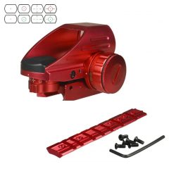 DB TAC Red Color For Ruger 1022 Top Weaver Mount With Holographic Reflex Dot Sight 4 Adjustable Dot Combo