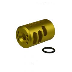 DB TAC Aluminum 1/2x28 TPI Thread Muzzle Brake Compensator For Ruger .22 Mark IV 22/45 Lite Gold Color