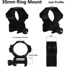 DB TAC 1 Pair 30mm Dia 1.17 Inch Height Low Profile Scope Rings Picainny/Weaver Mounting