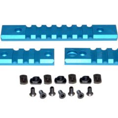 DB TAC 3 Piece Picatinny Rail Section Kit For M-LOK Style Slots, Blue Color