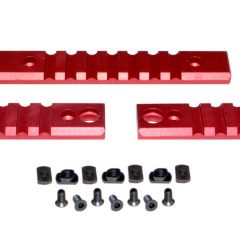 DB TAC 3 Piece Picatinny Rail Section Kit For M-LOK Style Slots, Red Color