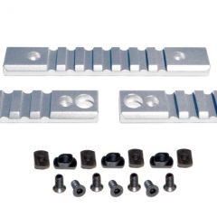 DB TAC 3 Piece Picatinny Rail Section Kit For M-LOK Style Slots, Silver Color