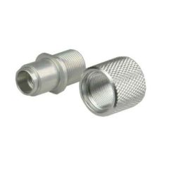 DB TAC M8x0.75 Thread to 1/2x28 TPI Thread Adapter With Thread Protector For Walther P22 S&W M&P22 Silver Color