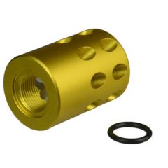 DB TAC Muzzle Brake Compensator Aluminum For .22 Ruger Mark IV 22/45 1/2x28 TPI Thread Gold Color