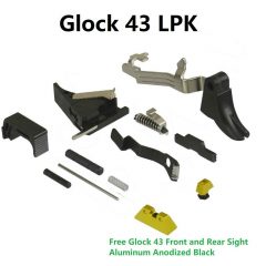 DB TAC G43 Pattern 9mm Complete Lower Parts Kit – Gold Sight Set | SS80 / PF9 Compatible