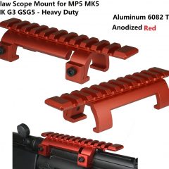 DB TAC New Design MP5 H&K GSG-5 Claw Scope Mount, Aluminum T6 Anodized Red Color