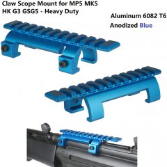 DB TAC New Design MP5 H&K GSG-5 Claw Scope Mount, Aluminum T6 Anodized Blue Color