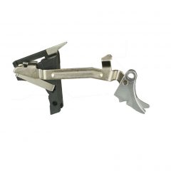 DB TAC Anodized Silver Aluminum Adjustable Trigger for GLOCK 17 Gen 1-3 Polymer 80