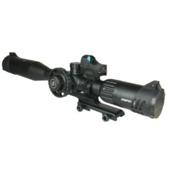 DB TAC 4-20x44 First Focal Plane (FFP) Riflescope Red/Green Illuminated Reticle With Red Dot Sight