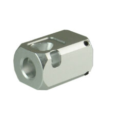 DB TAC 9/16”X24 TPI Thread Muzzle Brake Anodized Silver Color For .40 Caliber