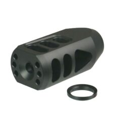 DB TAC Aluminum Tanker Style Muzzle Brake Compensator Fit .40 / 10mm / .350 Legend Caliber 5/8''x24 TPI Thread With Crush Washer