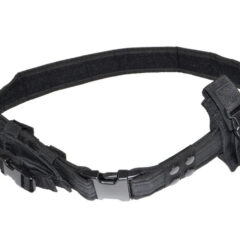 DB TAC Heavy Duty TAC BELT Black Color 32"-49" QR Buckles 2 Pouches, 2.25" WIDE
