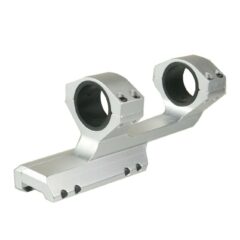 DB TAC Silver Color Aluminum Offset Cantilever Picatinny Weaver Scope Mounts 30mm/1inch With Inserts