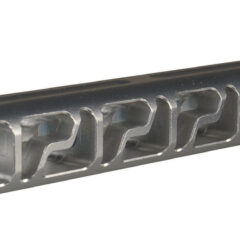 DB TAC Silver Color Aluminum 5/8''x24 TPI Thread For 6.5 Creedmoor, Square Profile Muzzle Brake Long Style 6 Inch